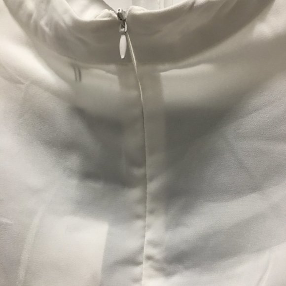 NWT! Dramatic high-low high-neck, striped top - Picture 4 of 6